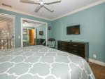 Guest Bedroom with TV at 20 Hilton Head Beach Villa